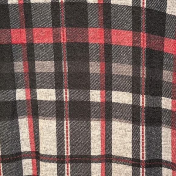 JH Jessica Howard Women's Size XL Short Sleeve Plaid Cowl Neck Pleated Dress Red - Picture 4 of 7